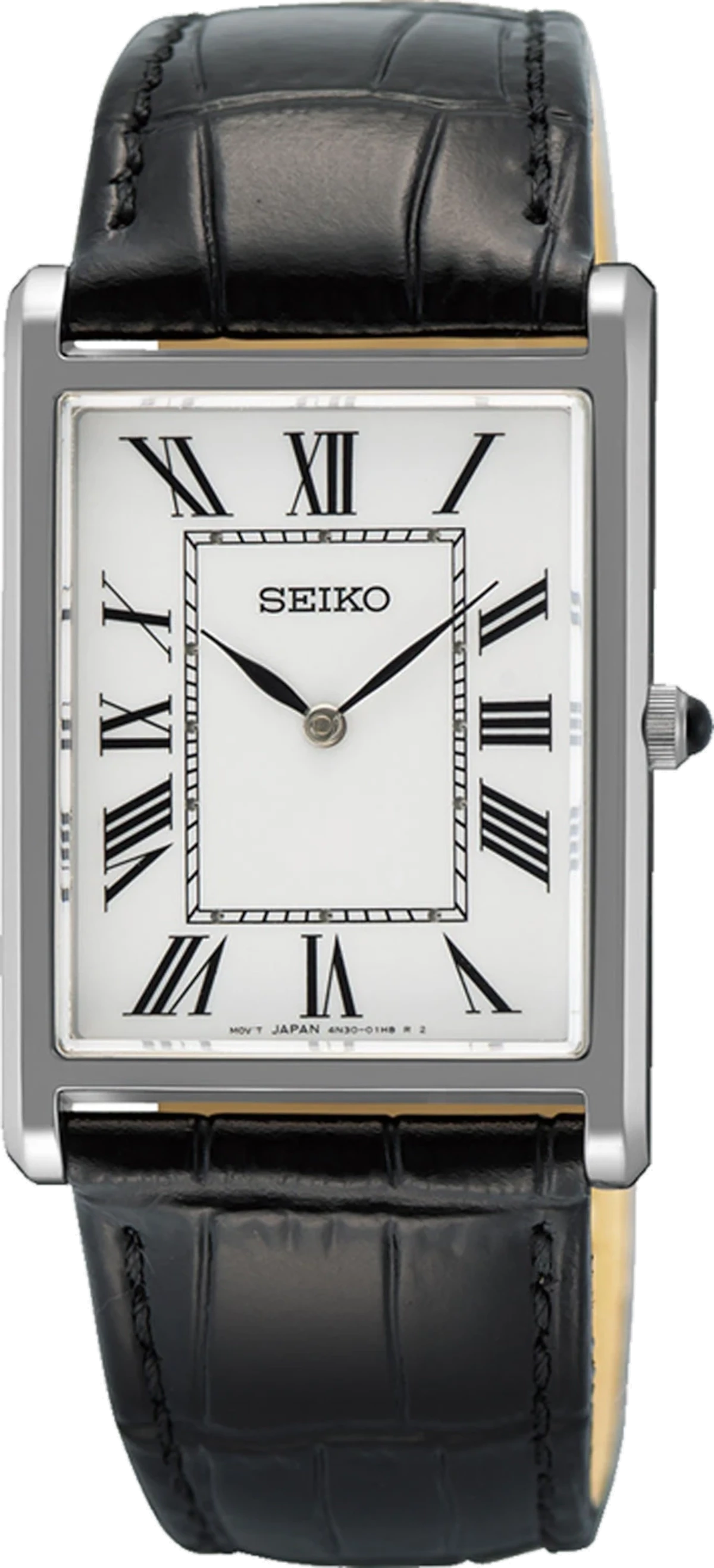 Montre Seiko Conceptual SWR103P1 pour homme • Design carré • Verre saphir