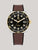 Tommy Hilfiger TH85 Automatikuhr mit schwarzem Zifferblatt und braunem Lederarmband