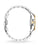 Damenarmbanduhr mit poliertem Metallarmband in Silber und sichtbarer Krone