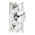 Réveil de table avec squelette en aluminium, cadran blanc, mouvement visible et bouton pendule