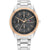 Tommy Hilfiger Tyler Herrenarmbanduhr mit dunklem Zifferblatt, Edelstahlband