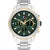 Tommy Hilfiger Herrenarmbanduhr mit grünem Zifferblatt, Metallband