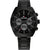 Tommy Hilfiger Herrenuhr mit schwarzem Zifferblatt und schwarzem Edelstahlarmband