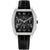 Tommy Hilfiger Herrenarmbanduhr mit schwarzem Zifferblatt, römischen Zahlen, Lederband