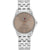 Tommy Hilfiger Damenarmbanduhr mit Edelstahlband, rundem Zifferblatt in beigebraunem Ton