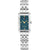 Tommy Hilfiger Damen-Armbanduhr: Stahlband, rechteckiges blaues Zifferblatt, Quarz
