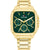 Tommy Hilfiger Herren-Armbanduhr, grünes Zifferblatt, Chrono-Subdials, goldfarbenes Edelstahlband