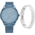 Tommy Hilfiger Damen-Armbanduhr mit blauem Zifferblatt, Subdials und Metall-Meshband