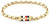 Bracelet gourmette doré en acier inoxydable avec plaque logo