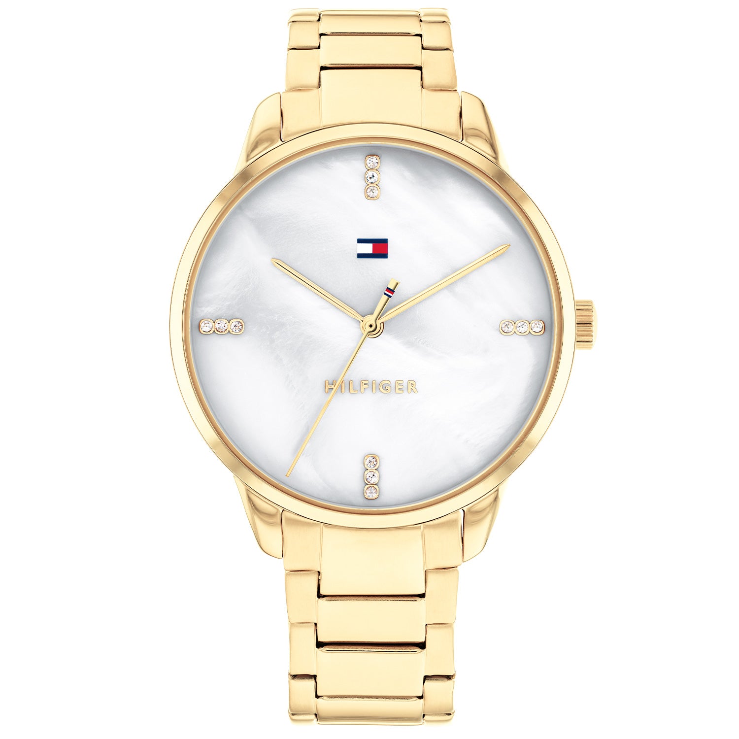 Tommy Hilfiger Paige 1782546 Damen Armbanduhr Gold • Perlmutt-Zifferblatt • Mineralglas