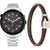 Unisex-Armbanduhr mit schwarzem Zifferblatt und silbernem Edelstahlband, geflochtenes Armband
