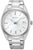 Montre Seiko pour homme avec bracelet en acier inoxydable argenté, cadran blanc, guichet date à 6h
