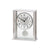 Horloge de table AMS Biel F5190 argent • Mouvement radio-piloté avec pendule • Verre minéral