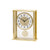 Horloge de table AMS Biel F5191 couleur laiton • Radio-pilotée • Chiffres arabes