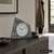 Horloge de table AMS F5176 en pierre naturelle • Radio-pilotée • Boîtier en bois avec revêtement en pierre