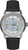 Montre pour homme avec boîtier rond en acier inoxydable, cadran clair et bracelet en cuir noir
