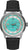 Herrenuhr mit türkisfarbenem Zifferblatt und schwarzem Lederarmband