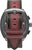 Fond de montre pour homme avec bracelet en cuir marron, boucle ardillon et lunette moletée