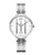 Montre pour femme avec cadran blanc, boîtier en titane, bracelet en métal et verre saphir