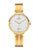 Montre-bracelet UMR Ruhla dorée avec cadran rond, chiffres romains, verre saphir et bracelet en titane