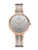 Montre pour femme UMR RUHLA en or rose avec cadran gris, bracelet à maillons en titane et verre saphir