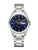 Montre pour homme avec cadran bleu foncé, bracelet en acier inoxydable et verre saphir