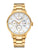 Montre pour homme avec bracelet en acier inoxydable doré, cadran blanc et affichage de la date 16