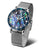 Montre Vostok Europe pour femme avec cadran nacré d'abalone chatoyant et bracelet en maille métallique.