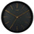 Horloge murale Karlsson avec cadran noir et index dorés, Ø35 cm