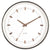 Horloge murale Karlsson avec cadre rond noir, cadran blanc et index or rose