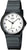 Montre Casio avec bracelet noir, cadran blanc, chiffres arabes et aiguilles