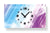 Horloge murale avec aiguilles noires et points, chiffres 12, 3, 6, 9 sur fond clair