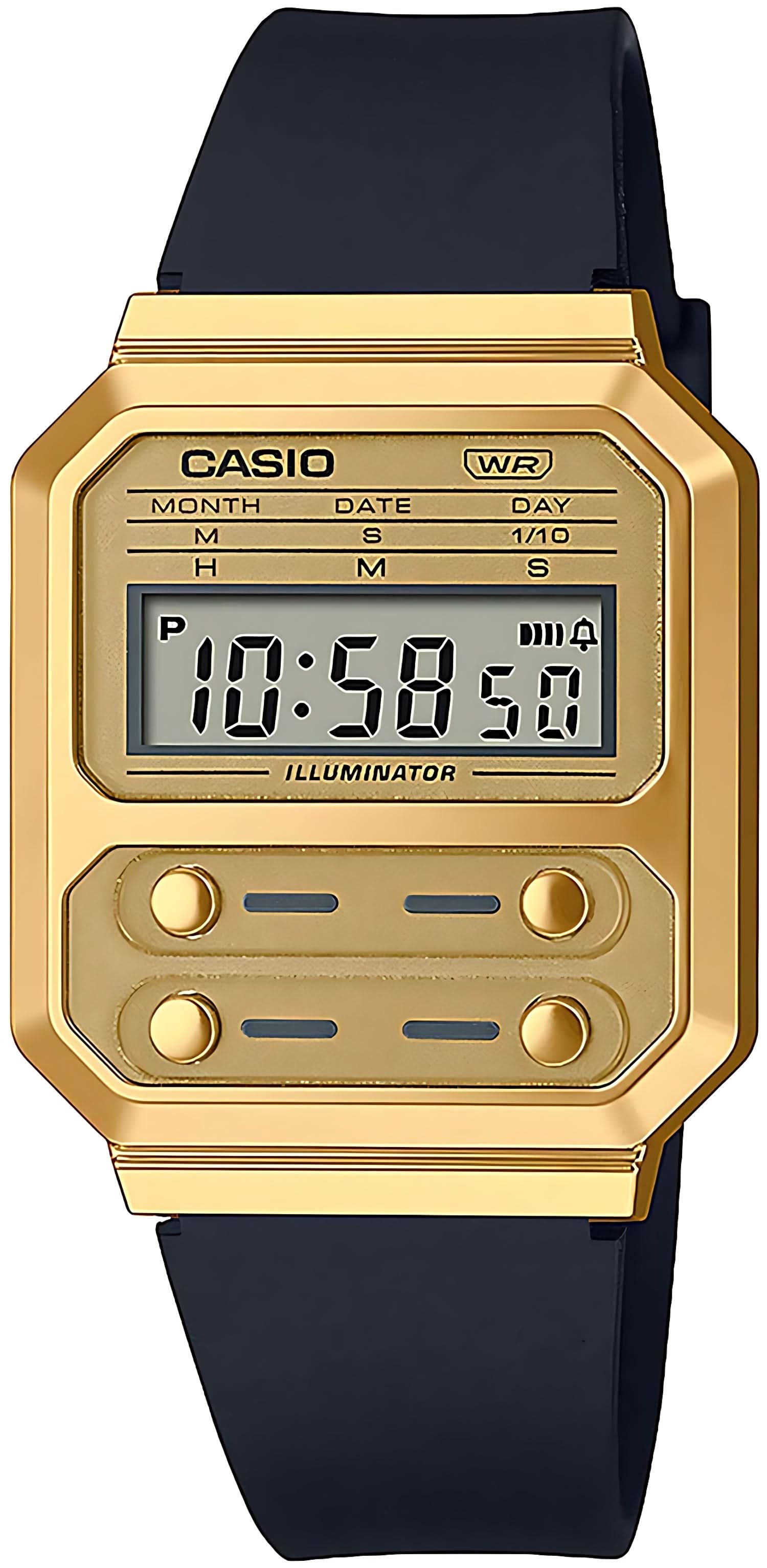 Casio Vintage A100WEG-9AEF Montre • Design Rétro Iconique • Alarme Quotidienne