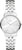 Herrenarmbanduhr mit silberfarbenem Titanarmband und rundem Zifferblatt, Zeigerdetail