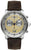 Zeppelin Herrenuhr mit braunem Lederarmband, rundem Metallgehäuse und beigem Zifferblatt