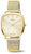 Boccia Damenuhr: goldenes Mesh-Armband, rundes Zifferblatt mit Indexen