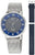 Eco Tech Time Herren-Solarfunkuhr mit blauem Zifferblatt und Metall-Mesh-Armband