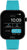 OPS! Smartwatch mit blauem Silikonarmband, rundem schwarzem Display, Uhrzeit 10:09