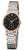 Herrenarmbanduhr mit schwarzem Zifferblatt, römischen Ziffern und zweifarbigem Armband