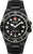 Swiss Military Herrenarmbanduhr mit schwarzem Zifferblatt, schwarzer Lünette und Silikonband