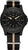 Traser P66 Herrenarmbanduhr mit schwarzem Zifferblatt und Stoffarmband mit beigem Mittelstreifen