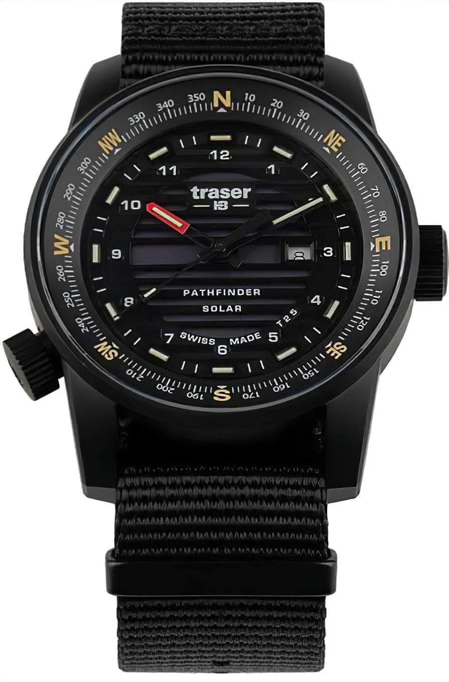 Traser P68 Pathfinder Solar 111392 Montre homme • Technologie lumineuse Trigalight • Swiss Made