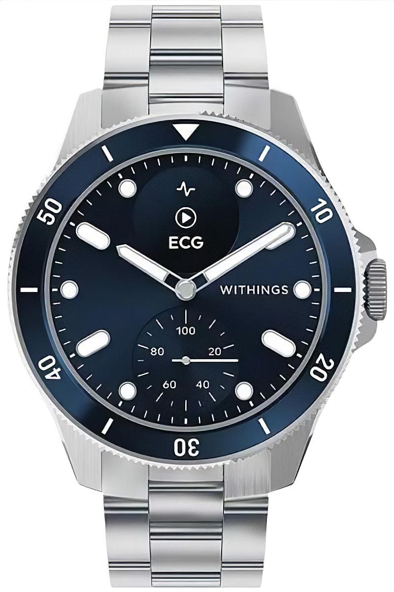 Withings Nova WITHINGS-SCANWATCH Montre • ECG cliniquement validé • Saphir élégant