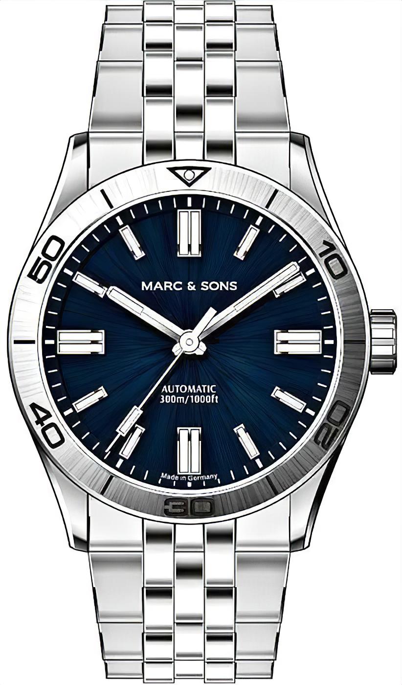 Marc and Sons Elegance MSD-048-2S Montre Homme • ETA 2824-2 • Verre Saphir