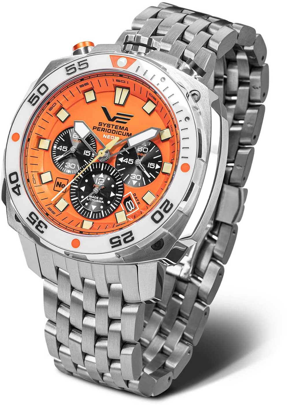 Montre Vostok Europe Systema Periodicum VK67-650A723B pour homme • Design Bullhead • Verre de sécurité K1