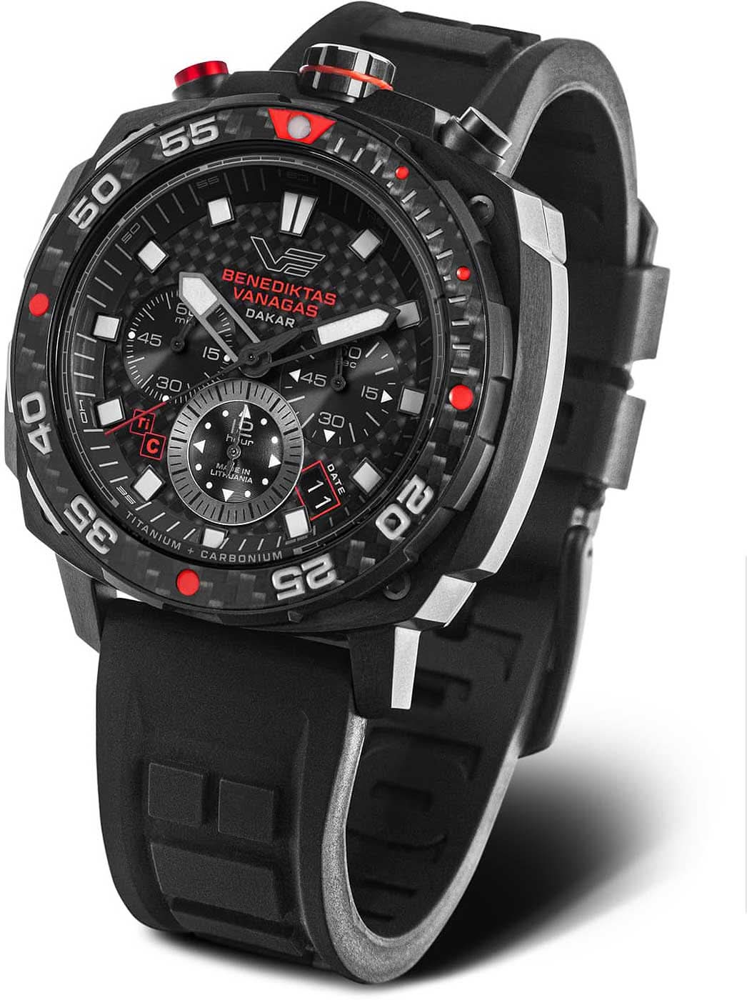 Montre Vostok Europe Rocket N1 VK67-650J740 pour homme • Boîtier en titane • Verre de sécurité K1