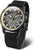 Montre homme avec bracelet milanais noir et aiguilles chronographe