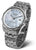Montre pour femme avec bracelet en acier inoxydable argenté et cadran clair avec index en diamant