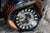 Montre homme avec cadran noir et bracelet en cuir marron