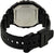 Fond de montre Casio pour homme avec couvercle argenté et bracelet noir
